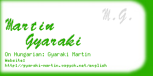 martin gyaraki business card